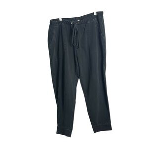 Anthropologie Daily Practice Gray Black Joggers Size Large Petite Cotton Cozy